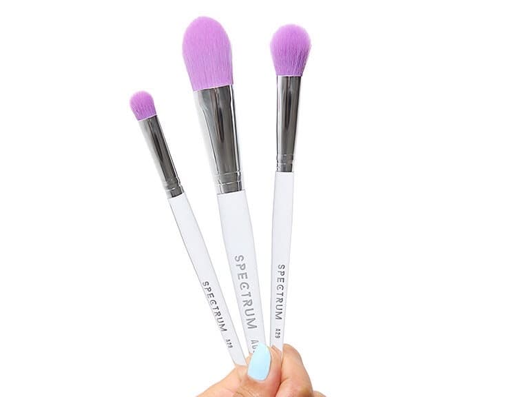 Spectrum 3 piece makeup brush set