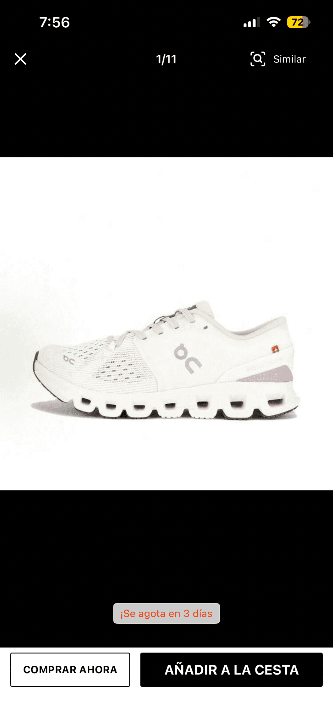 Zapatos on running cloud